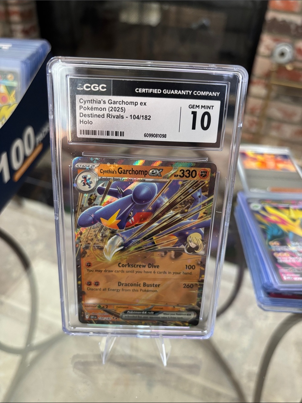 CGC 10 Cynthia’s Garchomp EX Double Rare Holo Pokemon Destined Rivals 104/182